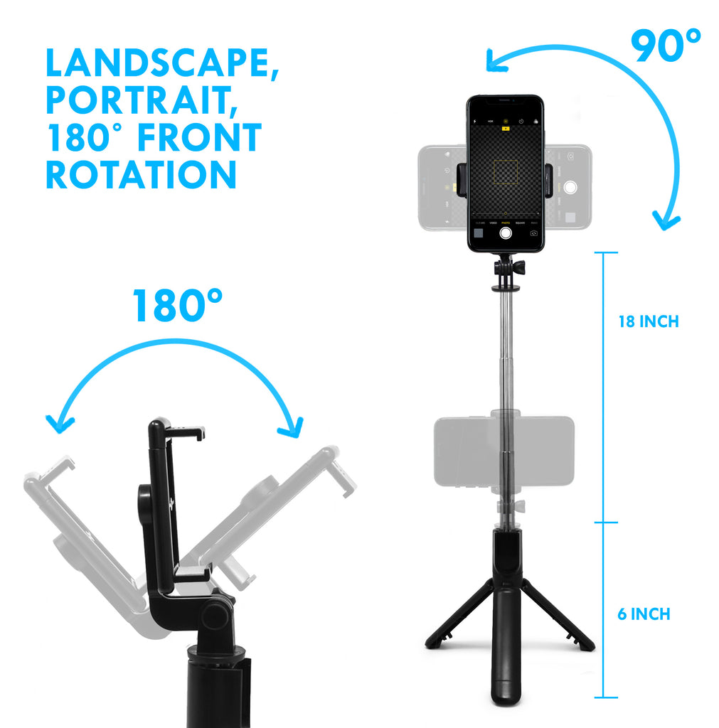 Aduro U-Stream Mini Selfie Stick Tripod w/ Wireless Remote