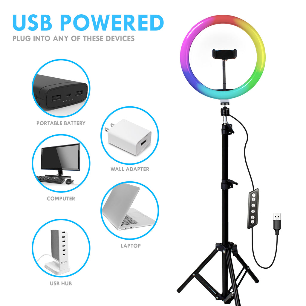 Aduro U-Stream Home Streaming Studio w/ 10" RGB Light & Tripod