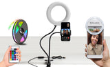 U-Stream Selfie Studio Gift Set w/ 6” Ring Light Stand, Selfie Clip Light & 6 Ft LED Light Strip