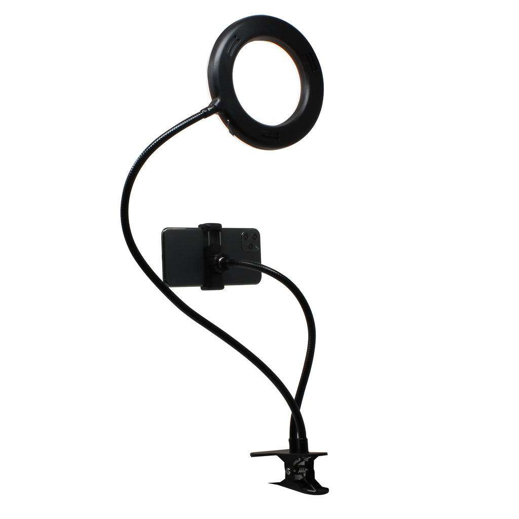 U-Stream Selfie Studio Gift Set w/ 6” Ring Light Stand, Selfie Clip Light & 6 Ft LED Light Strip