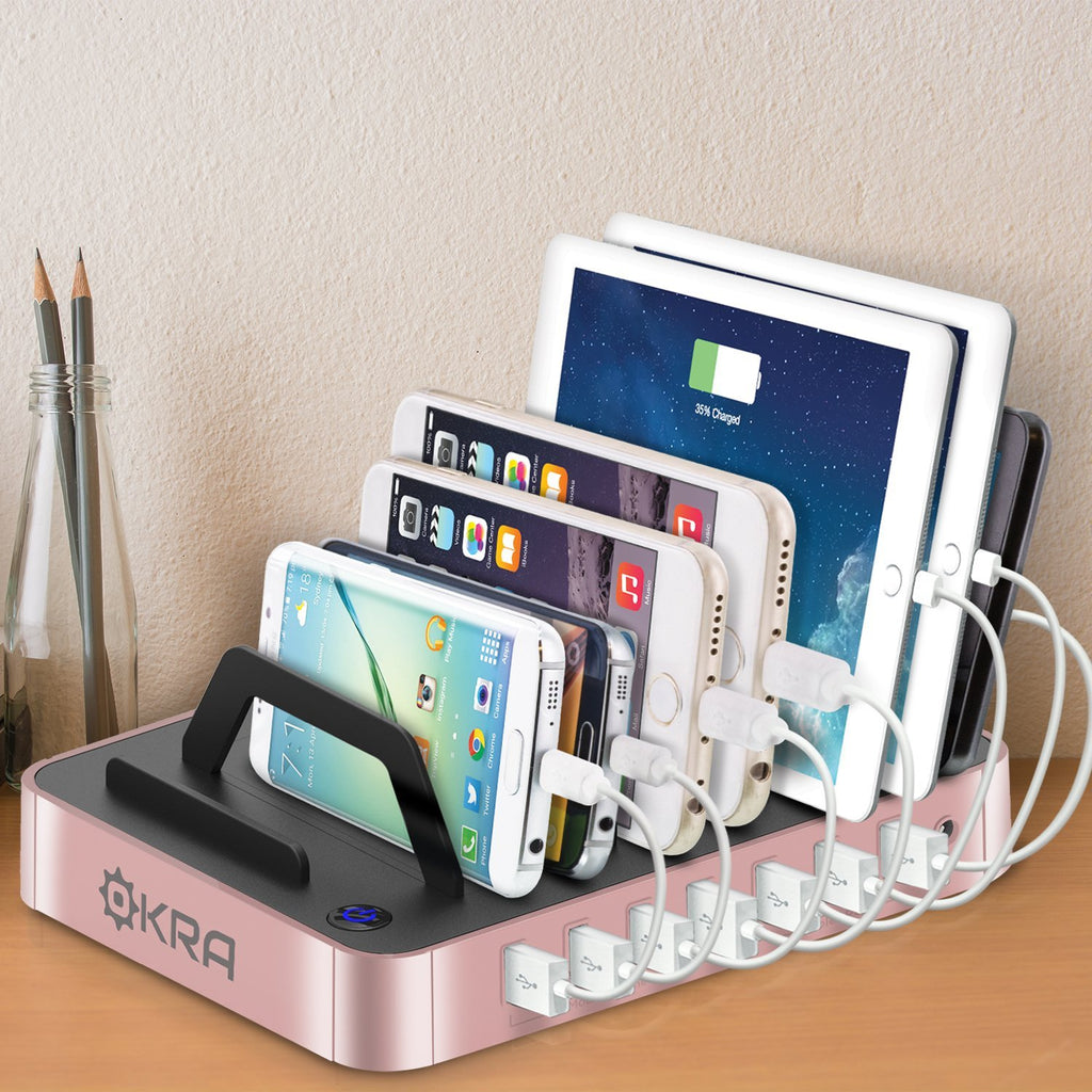 7-Port Hub USB Desktop Universal Charging Station Multi Device Dock for iPhone, iPad, Samsung Galaxy, LG, Tablet PC and all Smartphones and Tablets