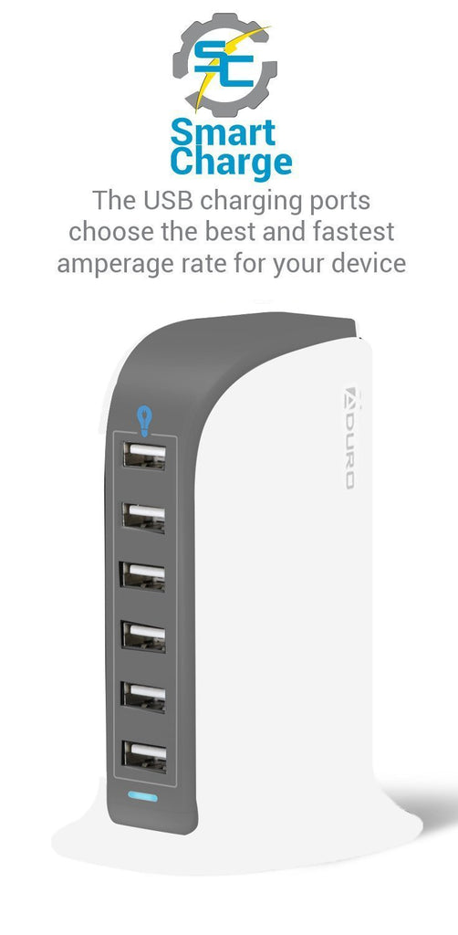 Aduro PowerUp 40W 6 Port Hub USB Charging Station